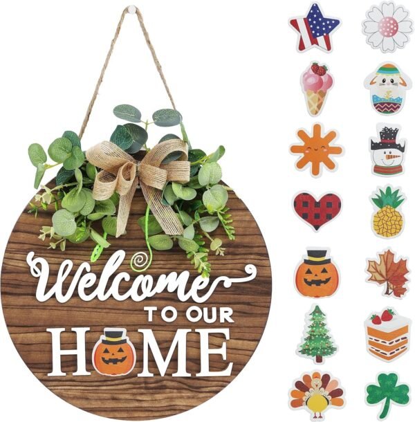 Welcome Sign Front Door Decoration